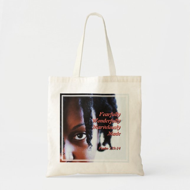 Woman of Colour | Christian Bible Verse Tote Bag (Front)