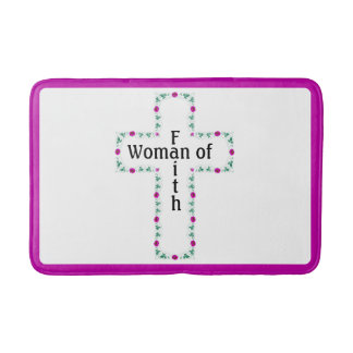 Woman of faith bath mat
