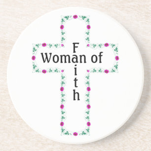 Woman of faith coaster