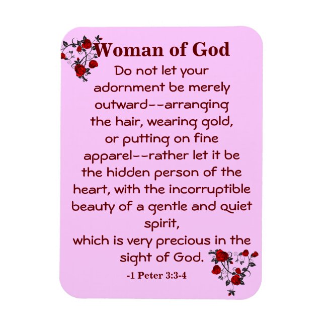 Woman of God Bible Quote Magnet (Vertical)