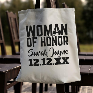 Woman of Honour Wedding Favour Tote Bag