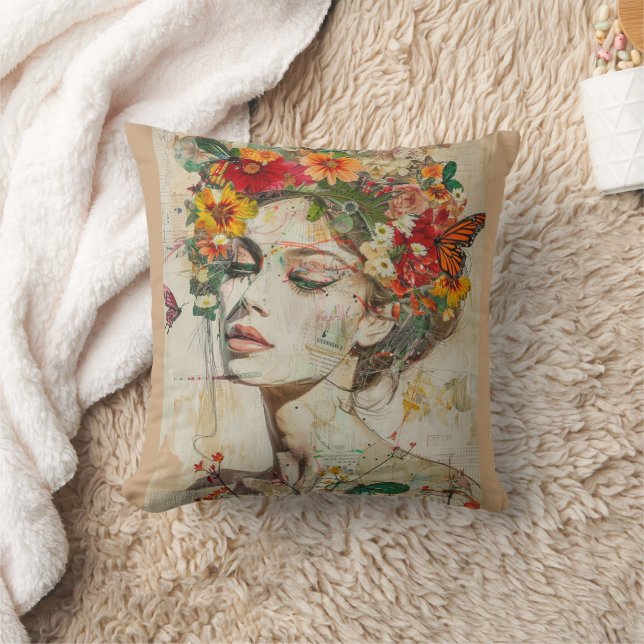 Woman of Spring Artistic Cushion (Blanket)