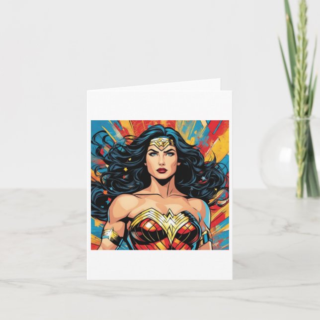Woman Of Wonder Sticker  Card (Front)