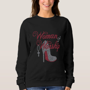 Woman of Worship High hell Bling Rhinestone Sweatshirt