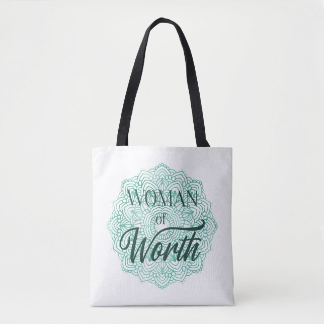 Woman of Worth Tote Bag (Front)