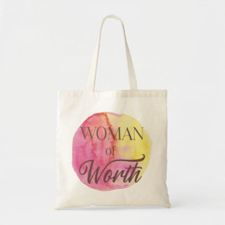Woman of Worth Watercolour Tote Bag