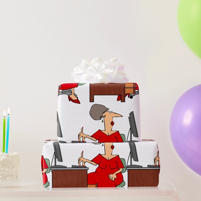Woman Office Worker Wrapping Paper (Creator Uploaded)