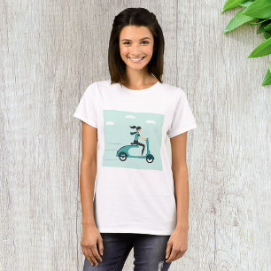 Woman On A Scooter T-Shirt