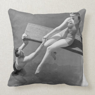 Woman on Diving Board Cushion