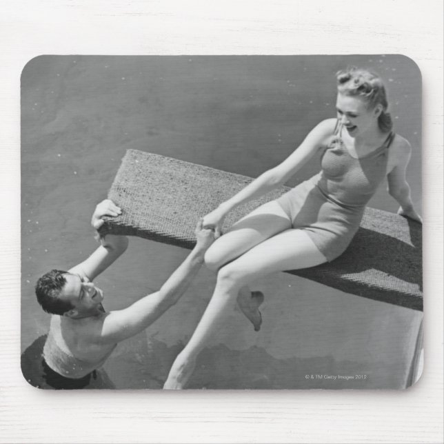 Woman on Diving Board Mouse Pad (Front)