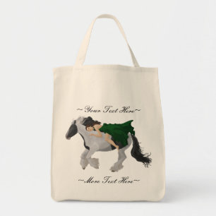 Woman on Horseback Tote Bag
