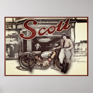 woman on motorcycle poster