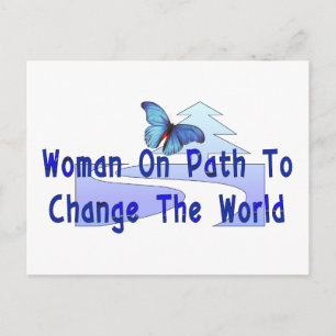 Woman On Path Postcard
