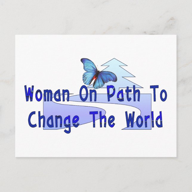 Woman On Path Postcard (Front)