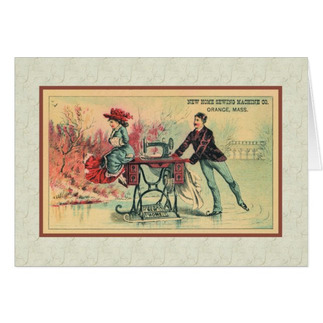 Woman on Sewing Machine on Ice (Front Horizontal)