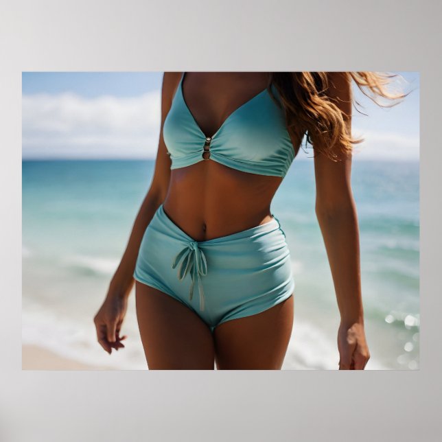 Woman on the beach poster (Front)