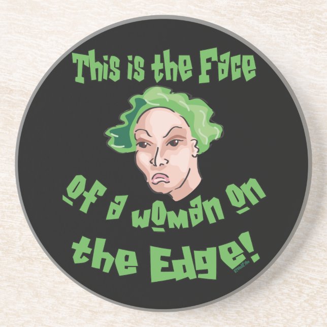 Woman on the Edge Coaster (Front)