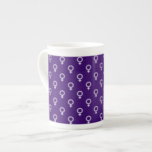 Woman Pattern Bone China Mug
