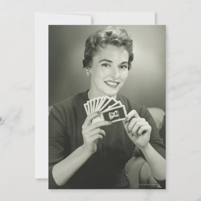 Woman Playing Cards (Front)