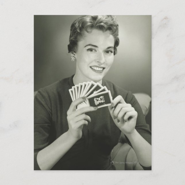 Woman Playing Cards (Front)
