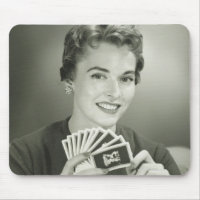 Woman Playing Cards