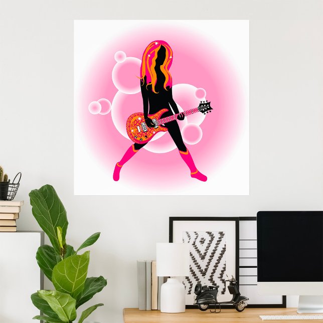 Woman Playing Guitar Poster (Creator Uploaded)