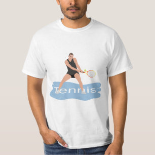 Woman playing in tennis tournament T-Shirt