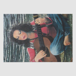 Woman Playing Music With Acoustic Guitar  Tissue P Paper