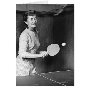 Woman Playing Table Tennis