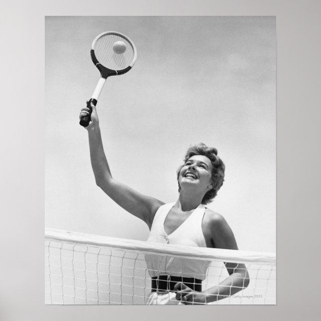 Woman Playing Tennis 2 Poster (Front)