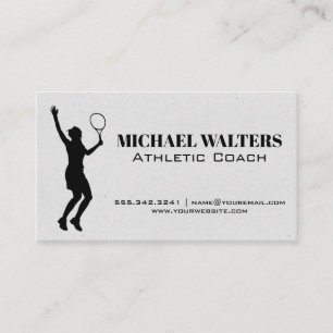 Woman Playing Tennis Business Card