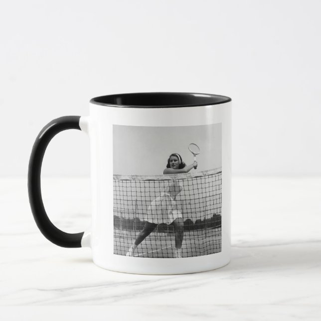 Woman Playing Tennis Mug (Left)