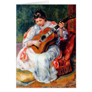 Woman Playing The Guitar by Pierre Renoir