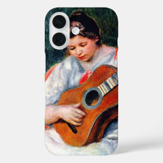Woman Playing The Guitar by Pierre Renoir iPhone 16 Case