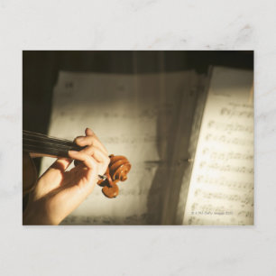 Woman Playing Violin Postcard