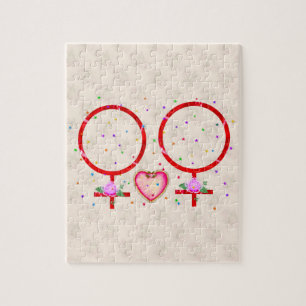 Woman Plus Woman Jigsaw Puzzle