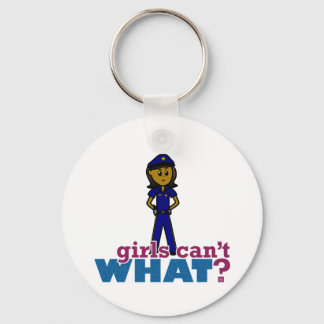 Woman Police Officer Key Ring