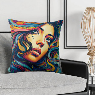 Woman Pop Art Cushion