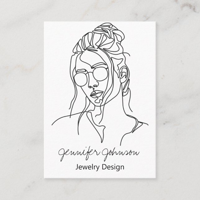 Woman Portrait Business Card (Front)