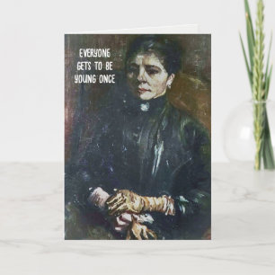 Woman Portrait by Van Gogh for Birthday Humour Card