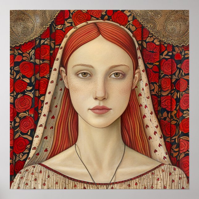 Woman Portrait Decorative Art Print  (Front)