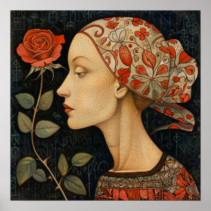 Woman Portrait Decorative Art Print