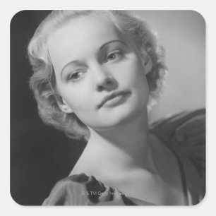 Woman Posing 2 Square Sticker