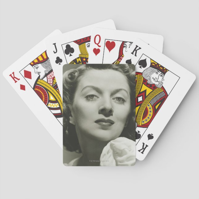 Woman Posing in Studio 2 Playing Cards (Back)