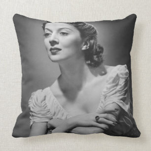 Woman Posing in Studio Cushion