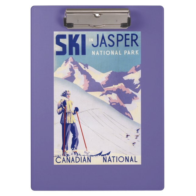 Woman Posing Open Slopes Poster Clipboard (Front)