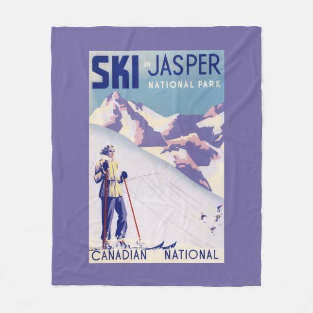 Woman Posing Open Slopes Poster Fleece Blanket (Front)