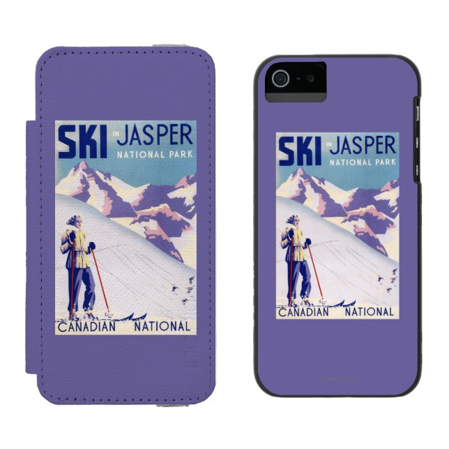 Woman Posing Open Slopes Poster Incipio iPhone Wallet Case (Side by Side)