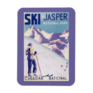 Woman Posing Open Slopes Poster Magnet