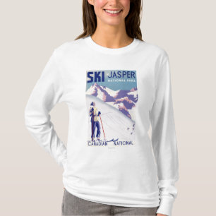 Woman Posing Open Slopes Poster T-Shirt